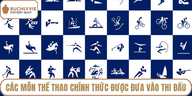 Các môn thể thao chính thức được đưa vào thi đấu